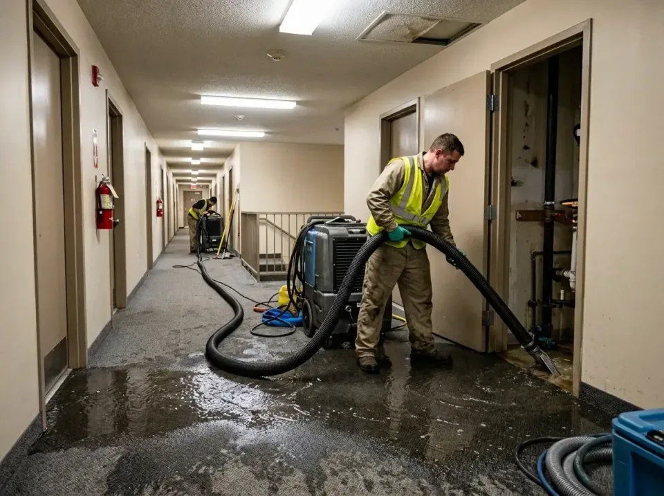 multi-unit-apartment-hallway-f-005 — frequently asked questions, Emergency Burst Pipe Water Extraction & Removal in Nolanvil…